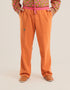 Reversible straight leg pants with elastic waistband